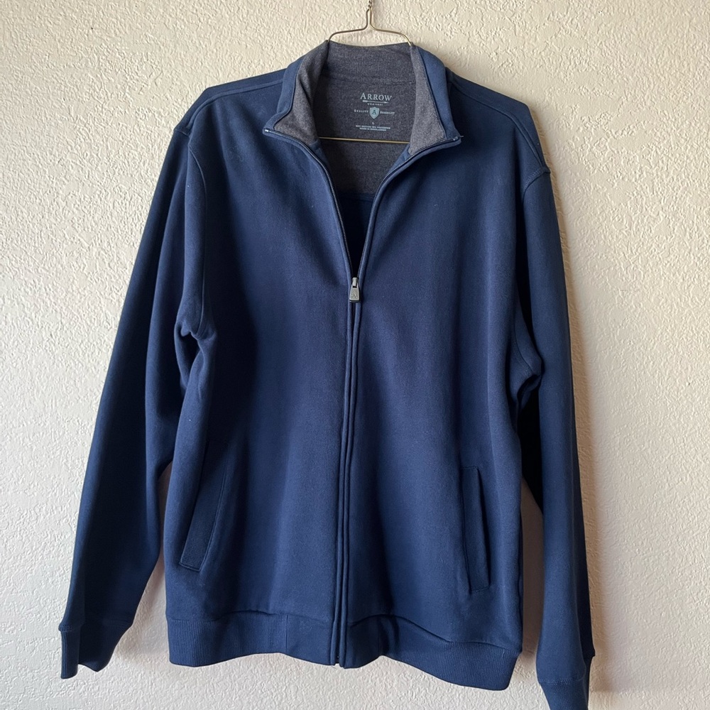 mens arrow 1/4 zip Large Blue Navy Blue
